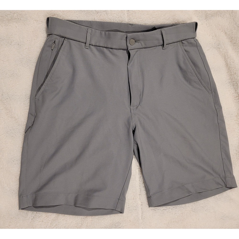 Greg Norman Men's Performance Stretch Golf Shorts Gray Size 32 Flat Front